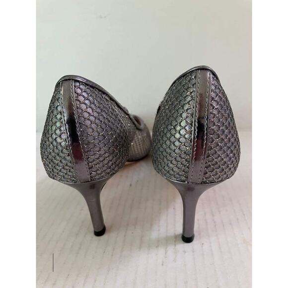 Mina New York Sheer Size 5.5 with Silver Mesh Pumps - Picture 7 of 8
